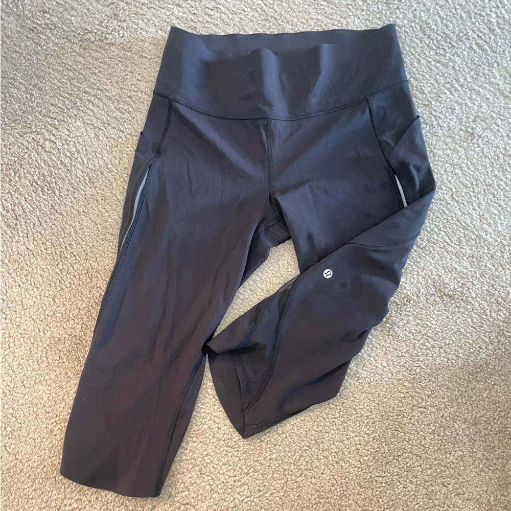 lululemon athletica Black Cropped Leggings